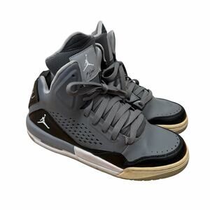 Nike Air Jordan Flight Gray Black Retro High Sneakers Sz 7Y